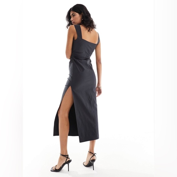 Midi dress in charcoal - Picture 3 of 6